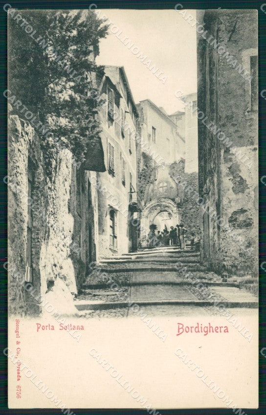 Imperia Bordighera Porta Sottana cartolina MT3550 – fronte