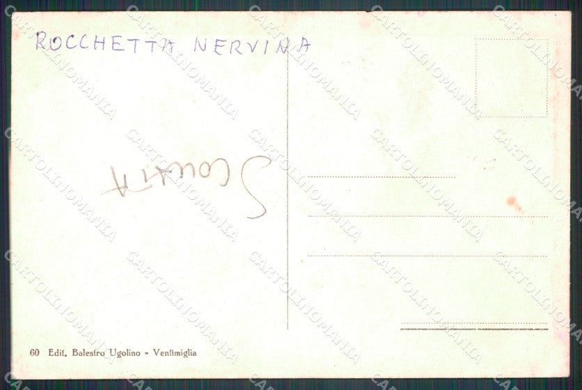 Imperia Rocchetta Nervina Val Nervia SCOLLATA cartolina MT3582 – retro