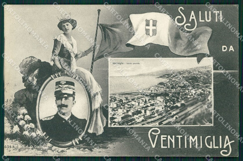 Imperia Ventimiglia Saluti da Savoia cartolina MT3600 – fronte