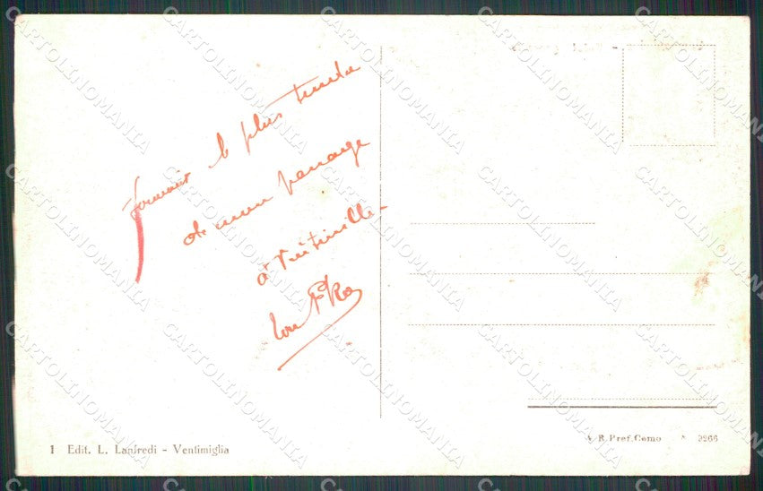 Imperia Ventimiglia Treno cartolina MT3605 – retro