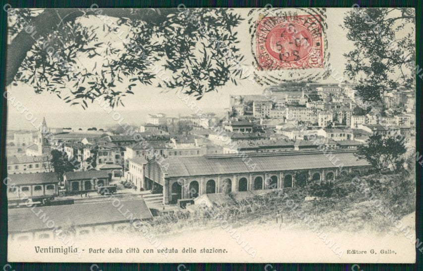 Imperia Ventimiglia Stazione Treno PIEGA cartolina MT3608 – fronte