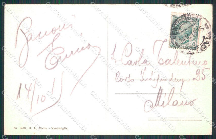 Imperia Ventimiglia cartolina MT3619 – retro