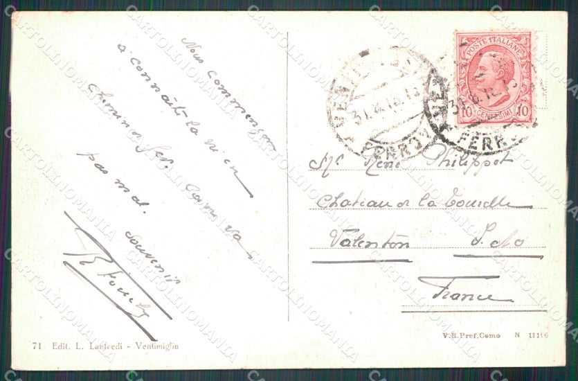 Imperia Ventimiglia Fiume Roia cartolina MT3638 – retro