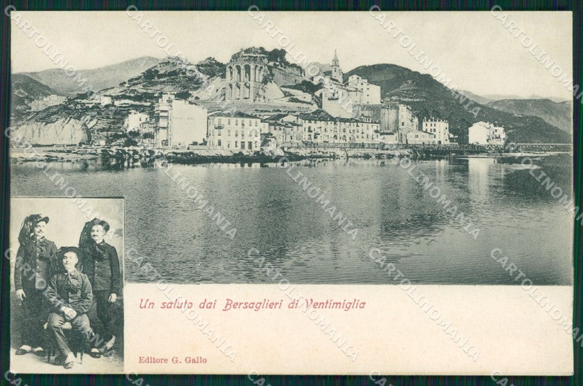 Imperia Ventimiglia Bersaglieri cartolina MT3647 – fronte
