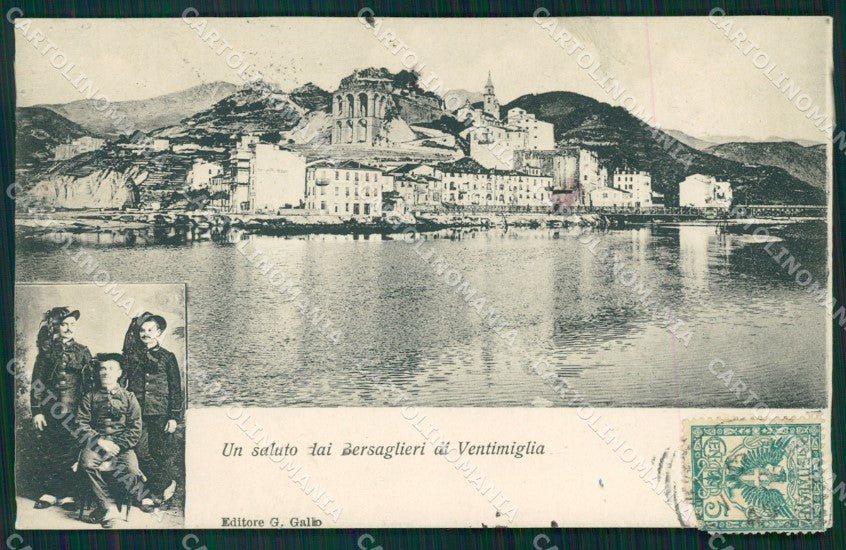 Imperia Ventimiglia Bersaglieri cartolina MT3648 – fronte