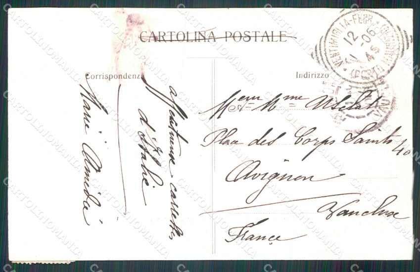 Imperia Ventimiglia Bersaglieri cartolina MT3648 – retro