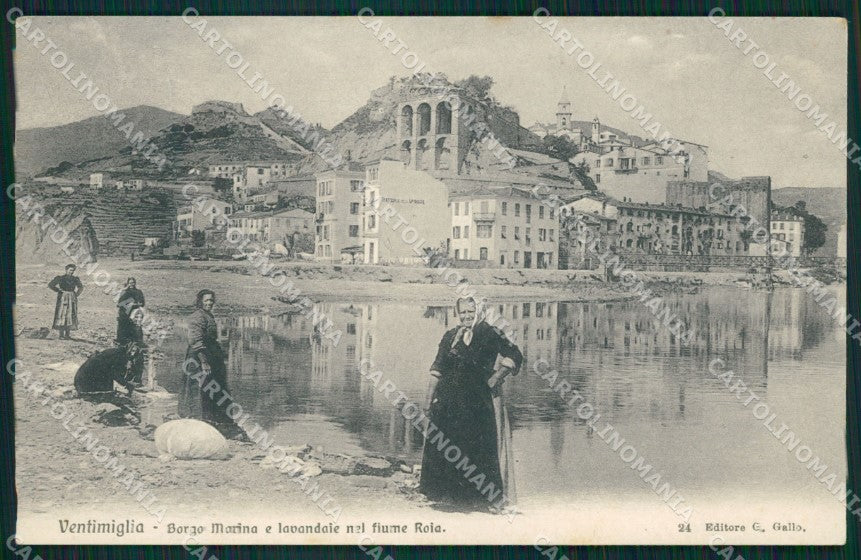 Imperia Ventimiglia Borgo Marina Lavandaie cartolina MT3654 – fronte