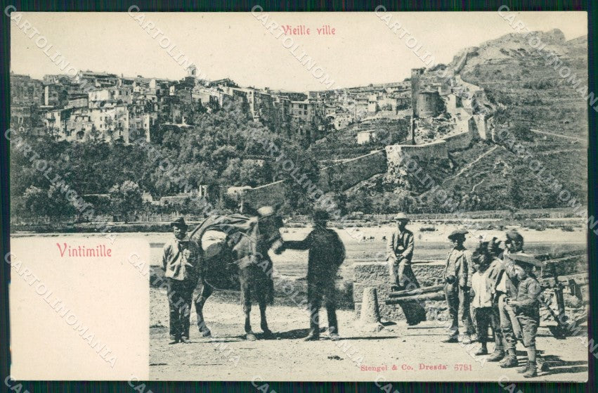 Imperia Ventimiglia Asino cartolina MT3655 – fronte