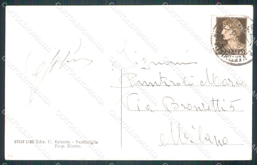 Imperia Ventimiglia Forte San Paolo cartolina MT3657 – retro