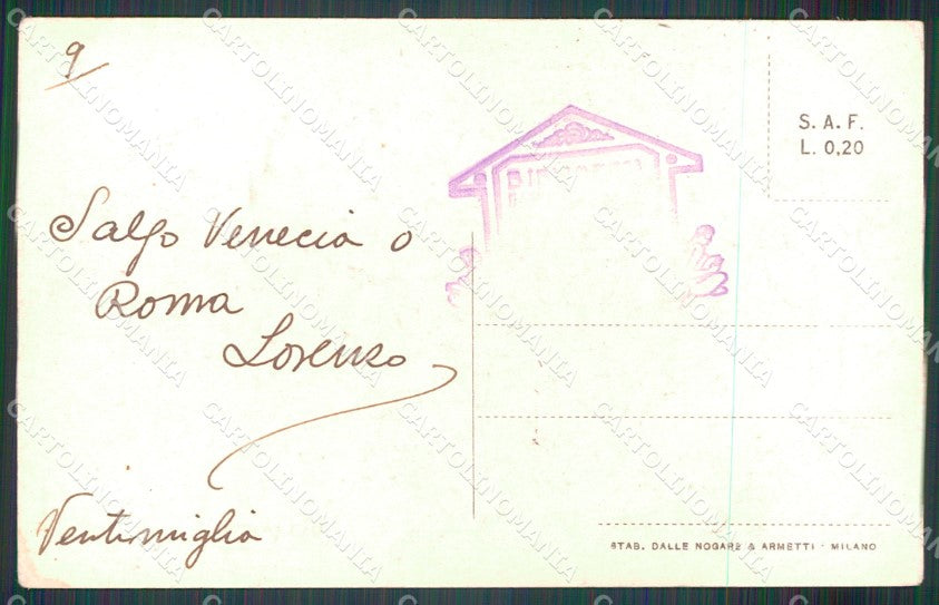 Imperia Ventimiglia Fiume Roia cartolina MT3682 – retro