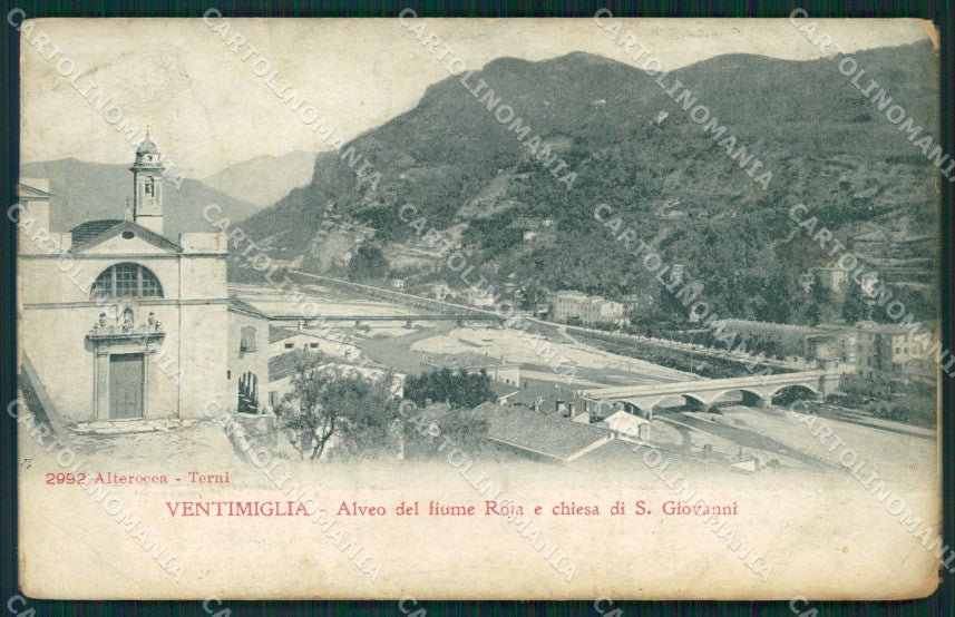 Imperia Ventimiglia Chiesa San Giovanni Alterocca 2992 PIEGHE cartolina MT3700 – fronte