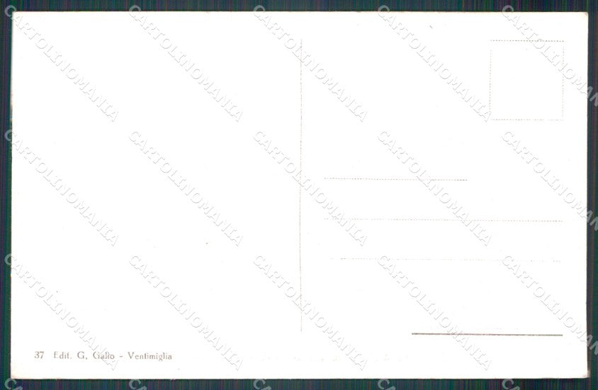 Imperia Ventimiglia Via Cavour Piazza MercatoTram cartolina MT3707 – retro