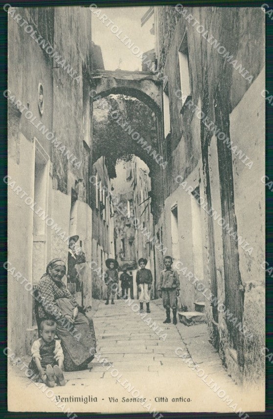Imperia Ventimiglia Via Saonese PIEGA cartolina MT3712 – fronte