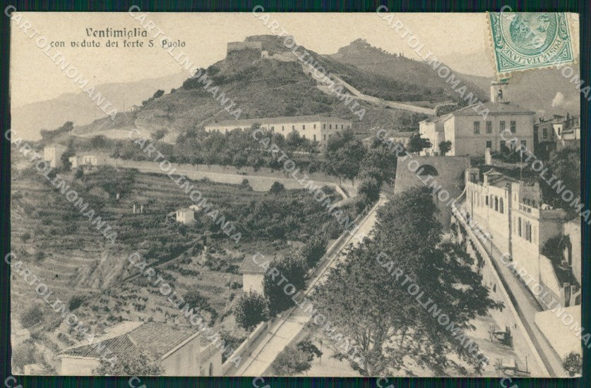 Imperia Ventimiglia Forte San Paolo cartolina MT3717 – fronte