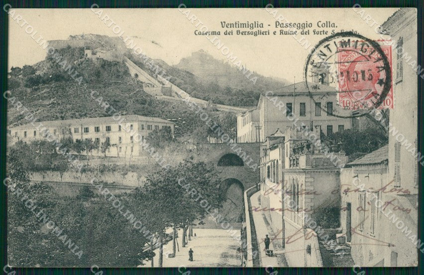 Imperia Ventimiglia Caserma Bersaglieri Forte San Paolo cartolina MT3718 – fronte