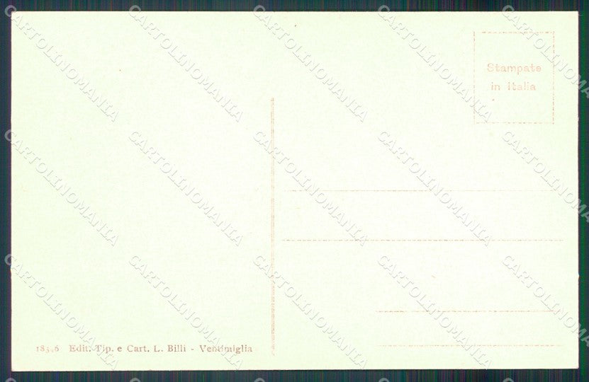 Imperia Ventimiglia Cattedrale Municipio cartolina MT3719 – retro