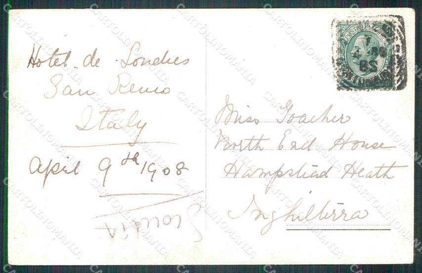 Imperia Ventimiglia Cattedrale SCOLLATA cartolina MT3720 – retro