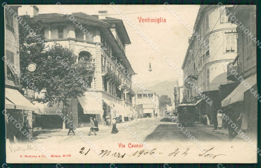 Imperia Ventimiglia Via Cavour cartolina MT3725 – fronte