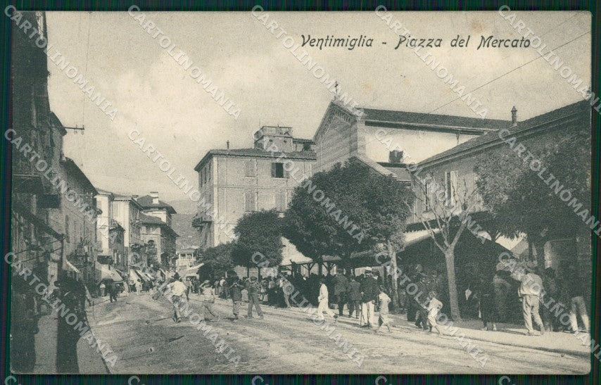 Imperia Ventimiglia Piazza del Mercato cartolina MT3731 – fronte