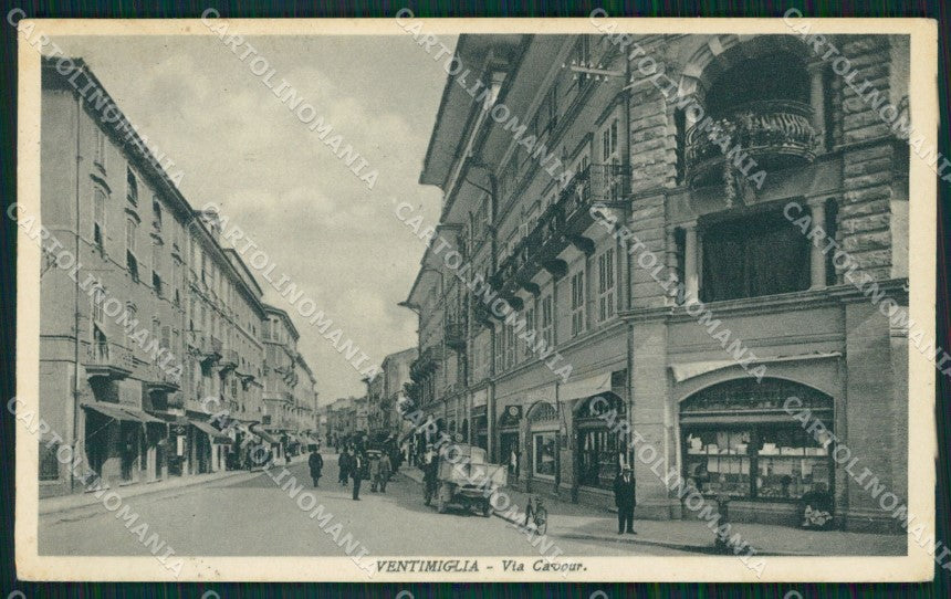 Imperia Ventimiglia Via Cavour Autocarro cartolina MT3732 – fronte