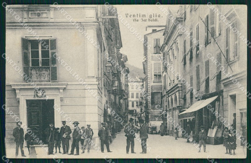 Imperia Ventimiglia Via Garibaldi cartolina MT3734 – fronte