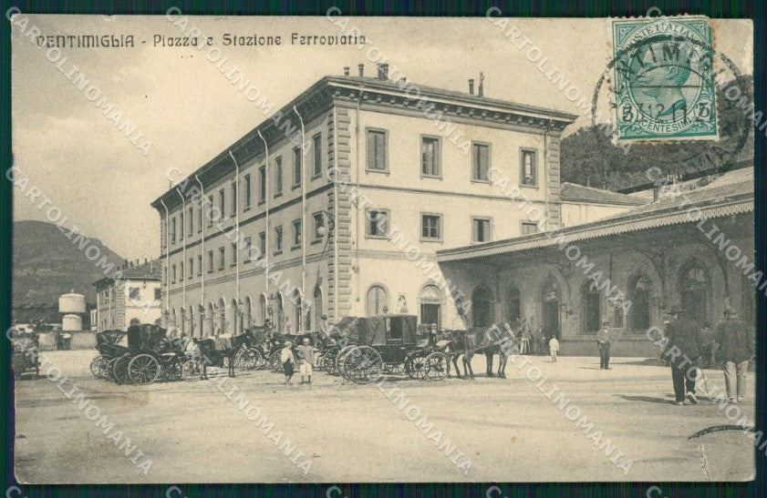 Imperia Ventimiglia Stazione Carrozze cartolina MT3740 – fronte