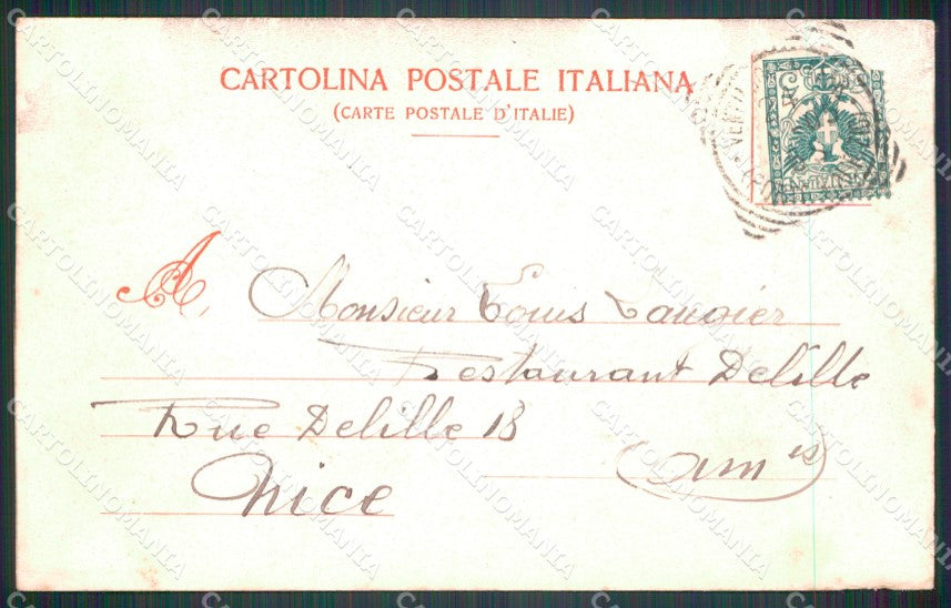Imperia Ventimiglia Piazza della Stazione Carrozze cartolina MT3742 – retro