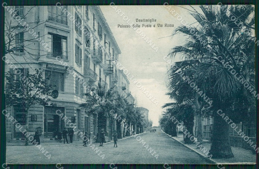 Imperia Ventimiglia Poste Via Roma PIEGA cartolina MT3751 – fronte