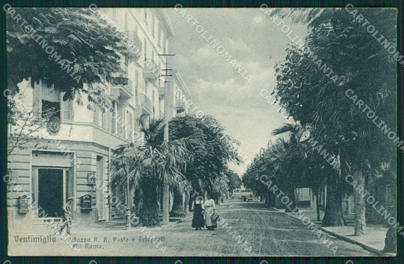 Imperia Ventimiglia Poste Via Roma cartolina MT3752 – fronte