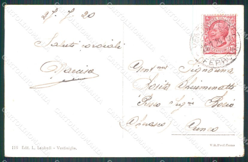 Imperia Ventimiglia Poste Via Roma cartolina MT3752 – retro