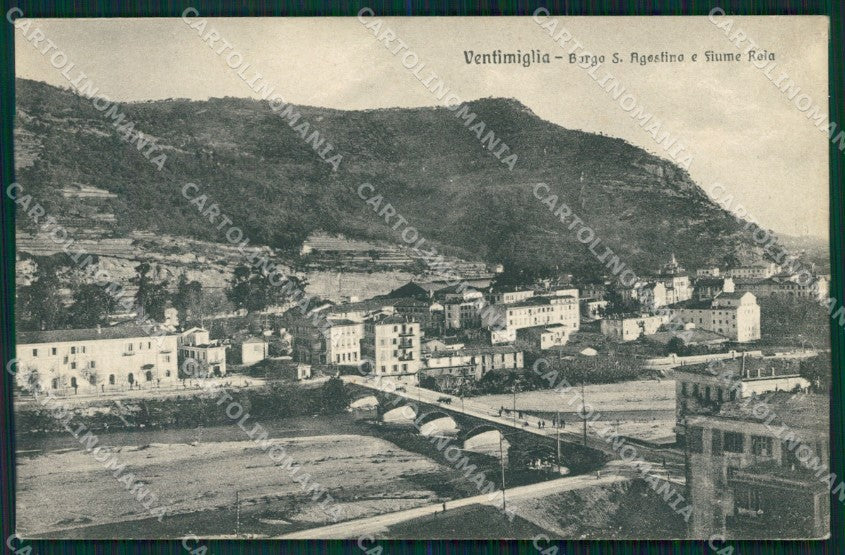 Imperia Ventimiglia Borgo Sant'Agostino Fiume Roia cartolina MT3761 – fronte