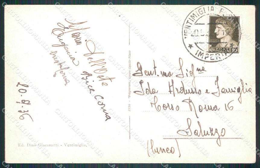 Imperia Ventimiglia cartolina MT3768 – retro