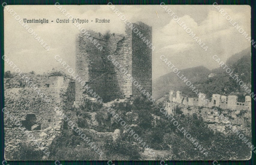 Imperia Ventimiglia castel d'Appio cartolina MT3773 – fronte