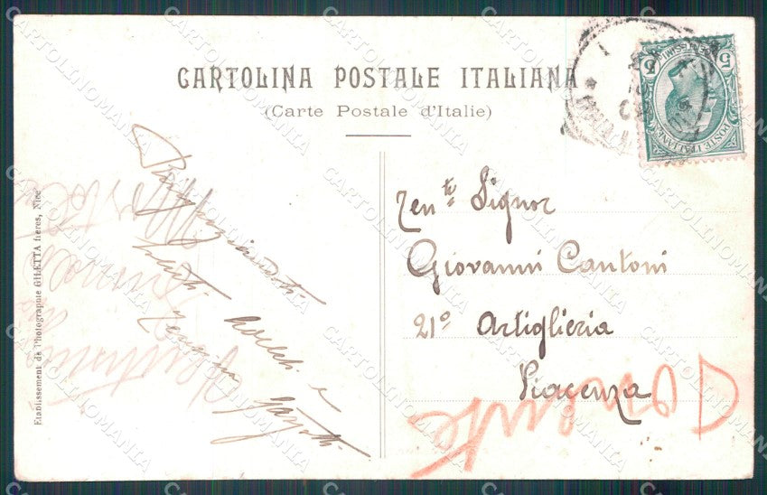 Imperia Ventimiglia Strada di Mentone Asini cartolina MT3791 – retro