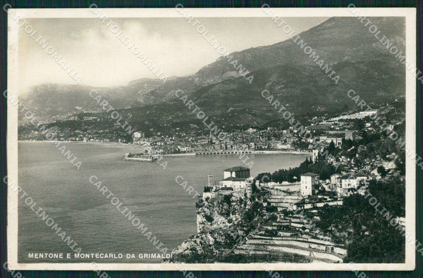 Francia Mentone Montecarlo Grimaldi ABRASA cartolina MT3794Foto cartolina MT3792 – fronte