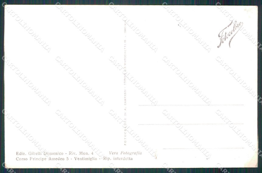 Francia Mentone Montecarlo Grimaldi ABRASA cartolina MT3794Foto cartolina MT3792 – retro