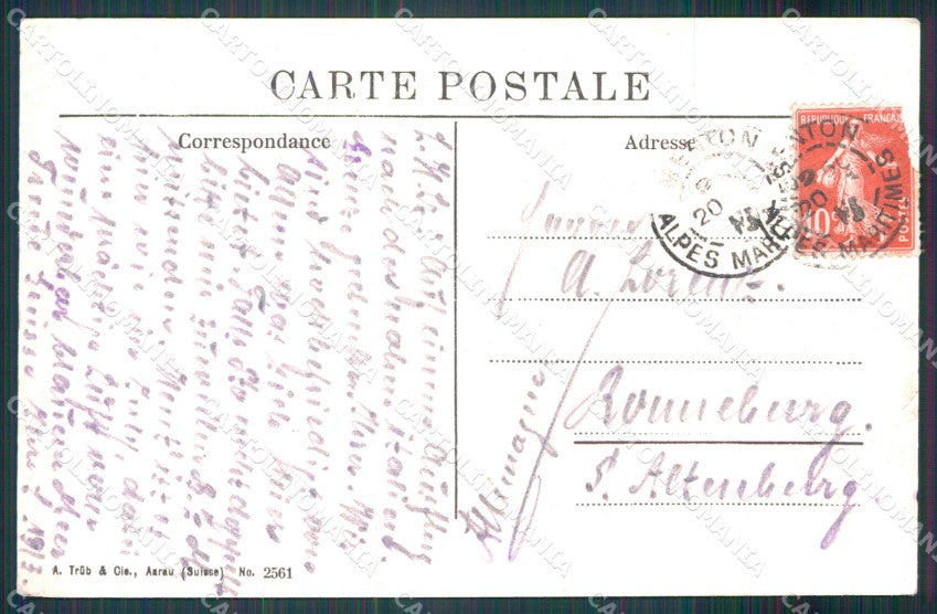 Imperia Ventimiglia Grimaldi ABRASA cartolina MT3794 – retro