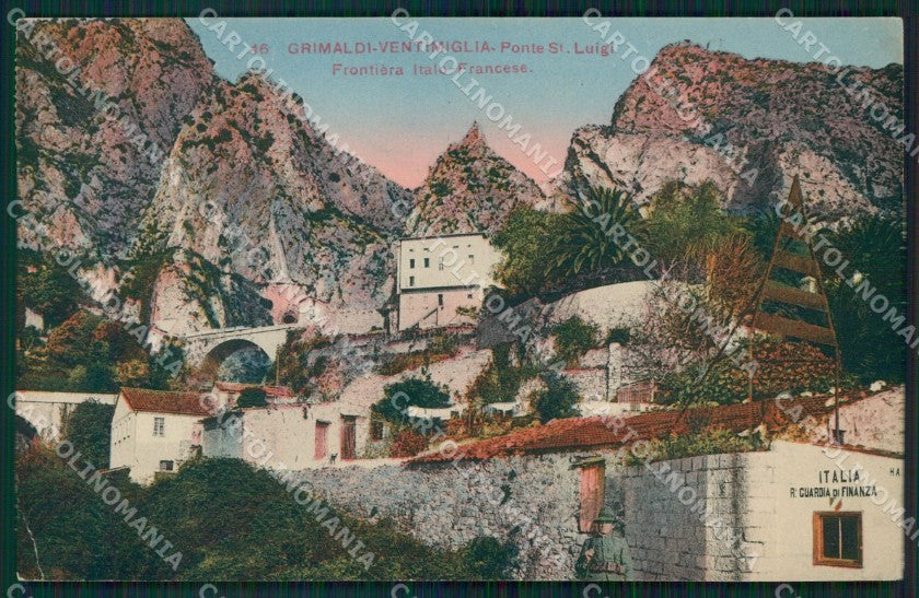 Imperia Ventimiglia Grimaldi Ponte San Luigi Frontiera GdF cartolina MT3795 – fronte