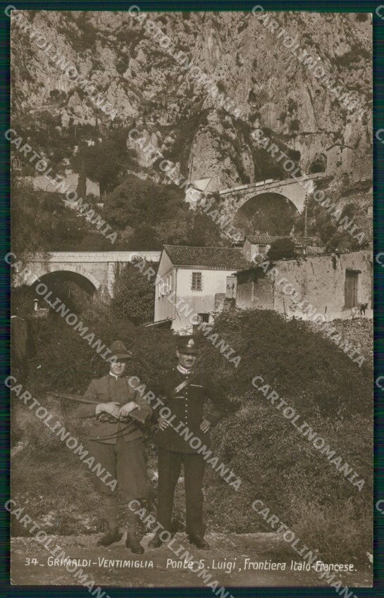 Imperia Ventimiglia Grimaldi Ponte San Luigi Militari GdF Foto cartolina MT3798 – fronte