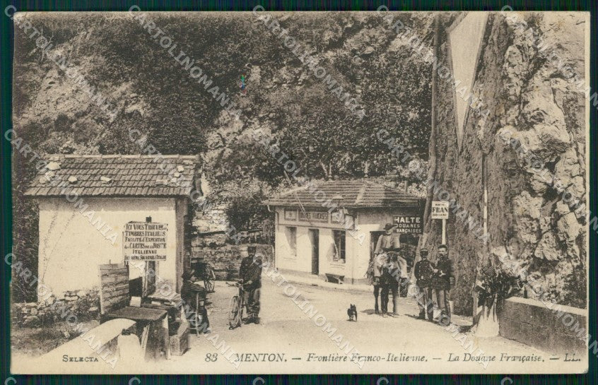 Francia Mentone Frontiera Militari cartolina MT3811 – fronte