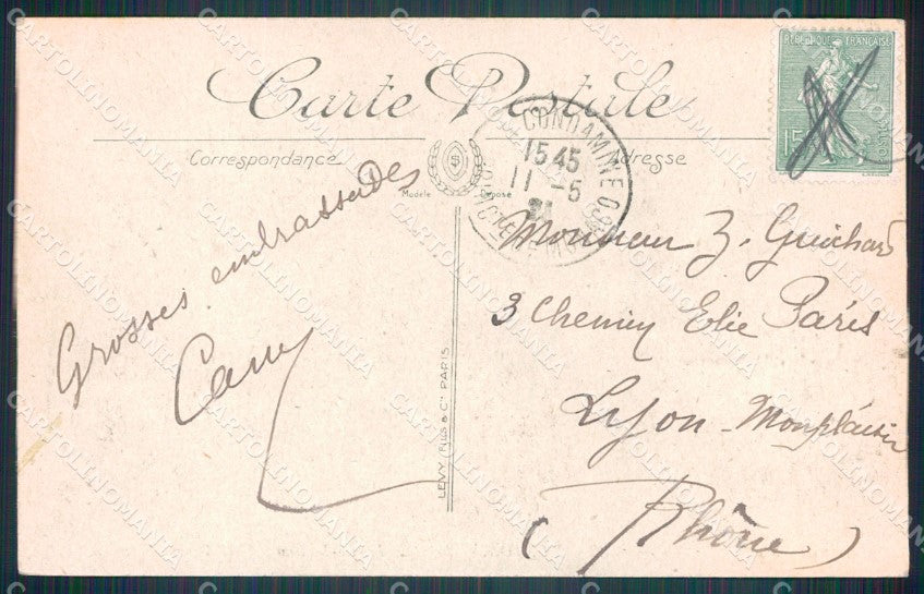 Francia Mentone Frontiera Militari cartolina MT3811 – retro