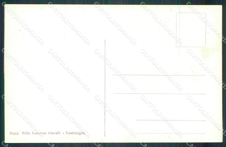 Imperia Ventimiglia Confine Italo Francese Auto cartolina MT3817 – retro