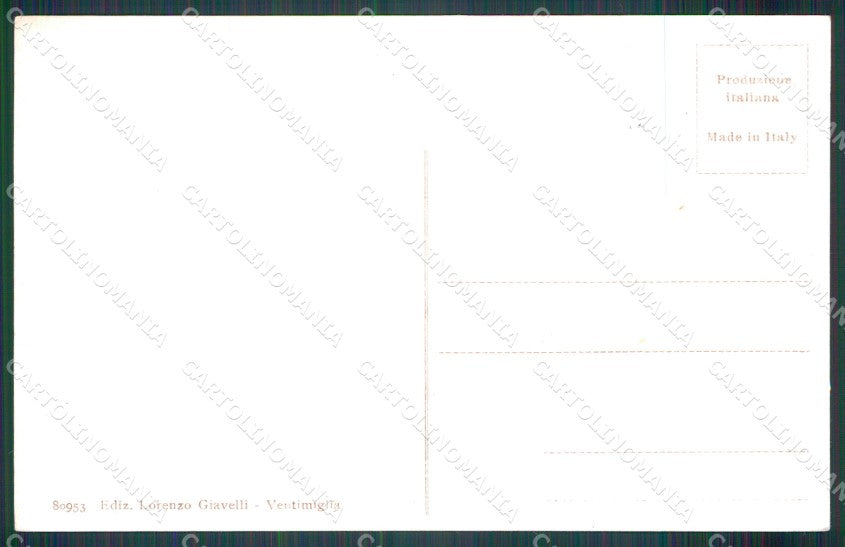 Imperia Ventimiglia Dogana Francese Auto cartolina MT3818 – retro