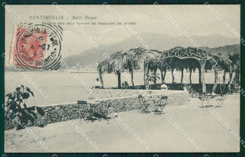 Imperia Ventimiglia Balzi Rossi Ristorante delle Grotte cartolina MT3828 – fronte