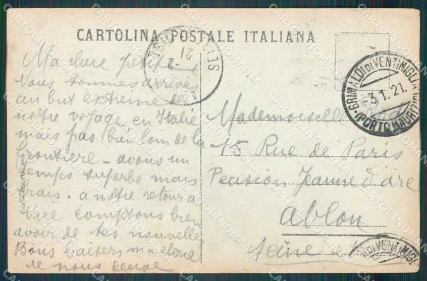Imperia Ventimiglia Grimaldi Ristorante cartolina MT3831 – retro