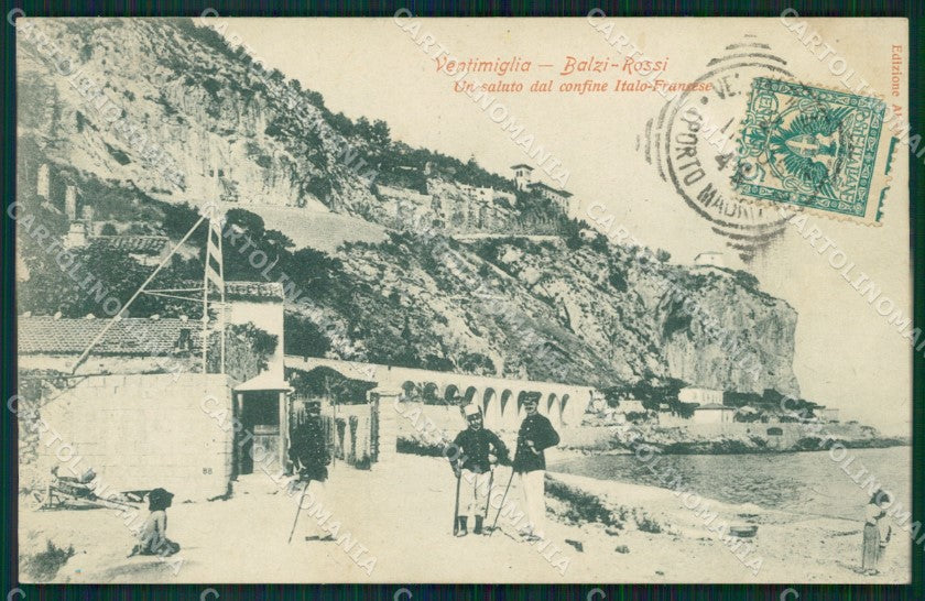 Imperia Ventimiglia Balzi Rossi GdF cartolina MT3838 – fronte