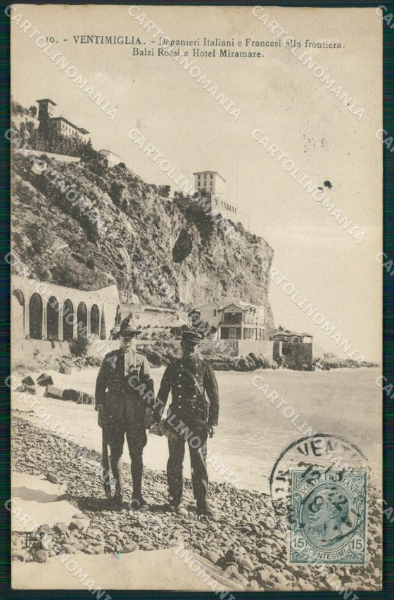 Imperia Ventimiglia Balzi Rossi GdF cartolina MT3841 – fronte