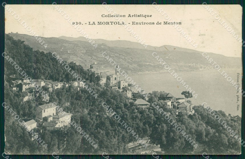 Imperia Ventimiglia La Mortola Mentone PIEGHE cartolina MT3857 – fronte