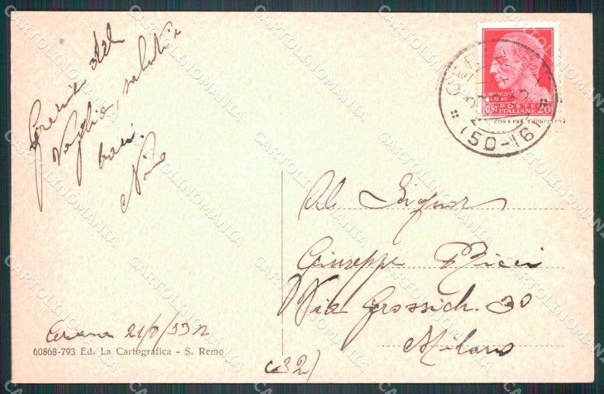 Imperia Ceriana cartolina MT3876 – retro