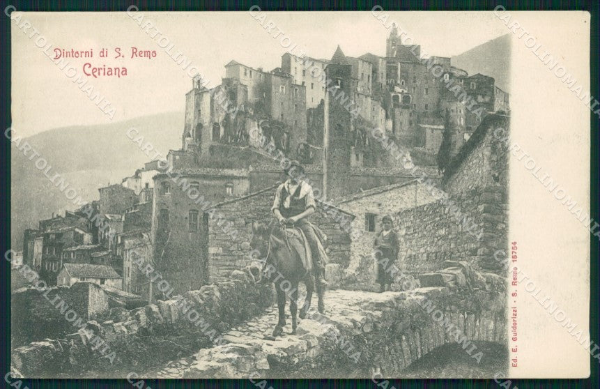 Imperia Ceriana Asino cartolina MT3879 – fronte